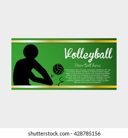 Volleyball design. Sport icon. Isolated illustration, editable vector