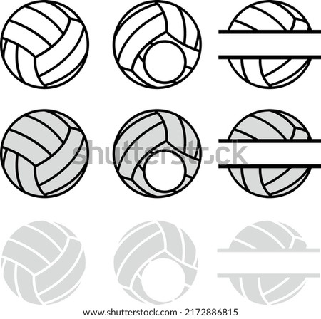 Volleyball designs. Sports vector bundle.