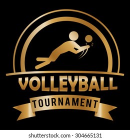 Volleyball digital design, vector illustration 10 eps graphic
