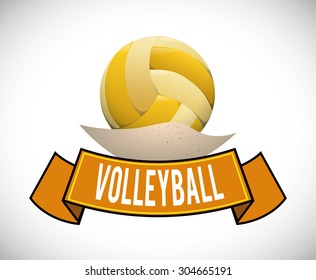 Volleyball digital design, vector illustration 10 eps graphic