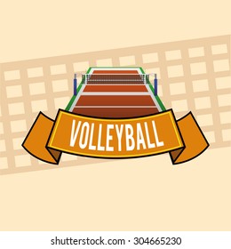 Volleyball digital design, vector illustration 10 eps graphic