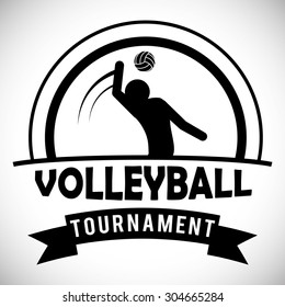 Volleyball digital design, vector illustration 10 eps graphic