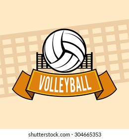 Volleyball digital design, vector illustration 10 eps graphic