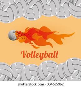 Volleyball digital design, vector illustration 10 eps graphic