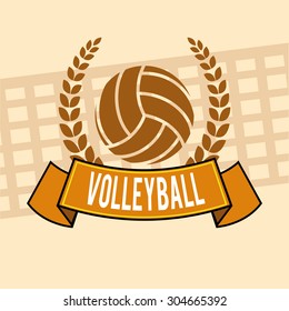 Volleyball digital design, vector illustration 10 eps graphic