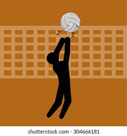 Volleyball digital design, vector illustration 10 eps graphic