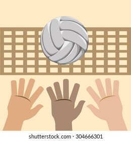 Volleyball digital design, vector illustration 10 eps graphic