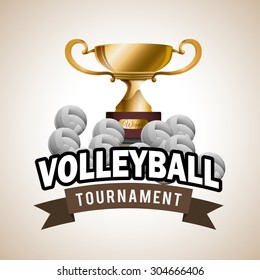 Volleyball digital design, vector illustration 10 eps graphic
