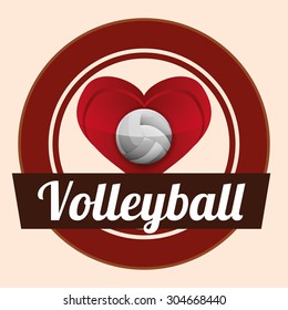 Volleyball digital design, vector illustration 10 eps graphic