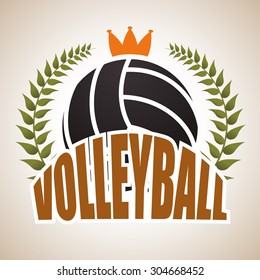 Volleyball digital design, vector illustration 10 eps graphic