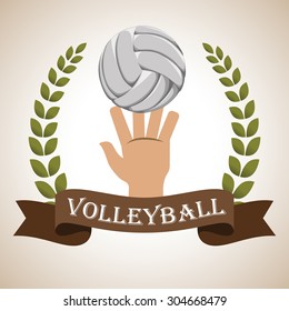 Volleyball digital design, vector illustration 10 eps graphic