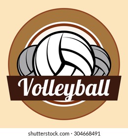 Volleyball digital design, vector illustration 10 eps graphic