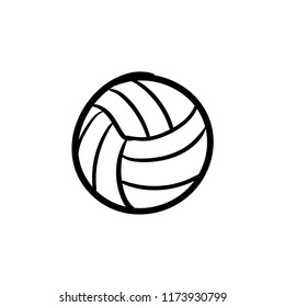 Volleyball Doodle Icon Vector 