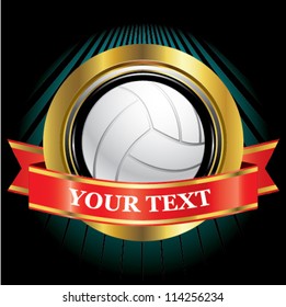 volleyball emblem vector for cups