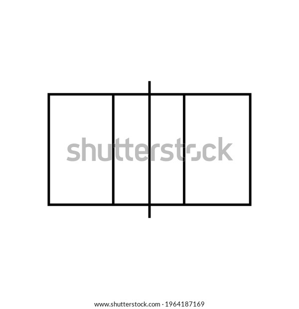Volleyball Field Icon Vector Sign Symbol Stock Vector (Royalty Free
