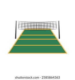 Volleyball field set icon design template