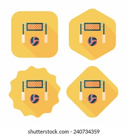 volleyball flat icon with long shadow,eps10
