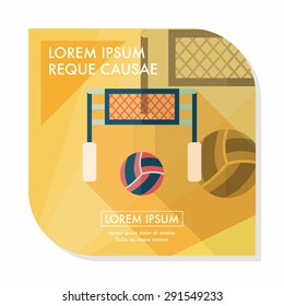 volleyball flat icon with long shadow,eps10