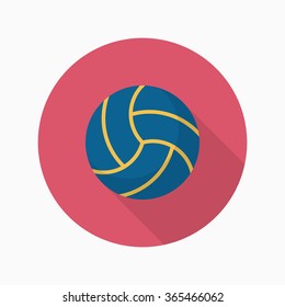 Volleyball flat  icon with long shadow,eps10