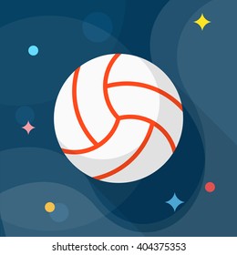 Volleyball flat  icon with long shadow,eps10