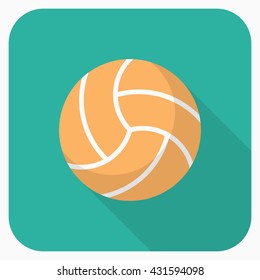 Volleyball flat  icon with long shadow,eps10