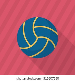 Volleyball flat  icon with long shadow,eps10