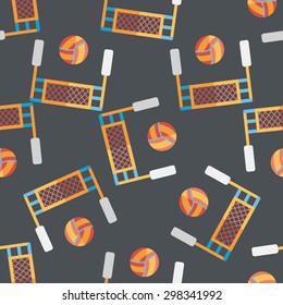 volleyball flat icon,eps10 seamless pattern background