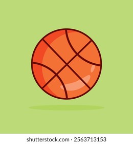Volleyball flat illustration with background