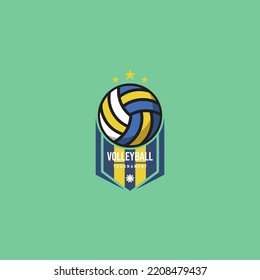 volleyball flat logo best vector simple and elegant design