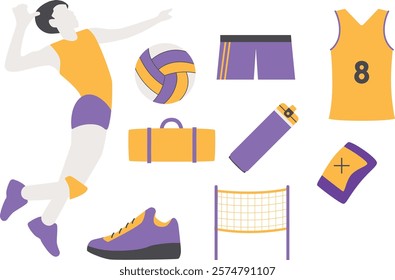 A volleyball fun sports illustration