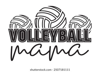 Volleyball Game Day EPS, Volleyball Mama EPS T-Shirt Design