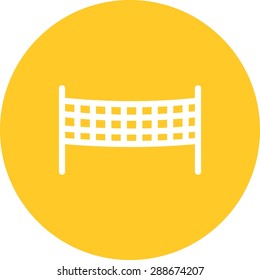 Volleyball, game, net icon vector image.Can also be used for summer, recreation and fun. Suitable for use on mobile apps, web apps and print media.