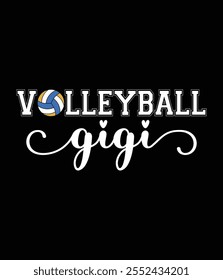 Voleibol Gigi Voleibol Sport Lover Eps Cortar Archivo.