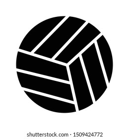 volleyball glyph flat vector icon