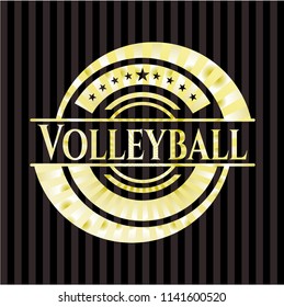 Volleyball gold shiny emblem