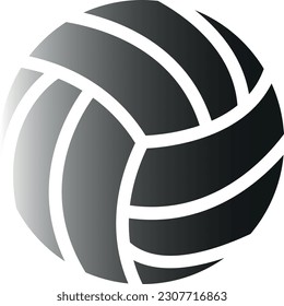 Volleyball in Gradient look (Editable) - Vector Illustration