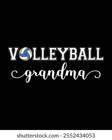 Volleyball Grandma Volleyball Sport Lover