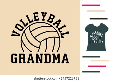 Volleyball grandma t shirt design