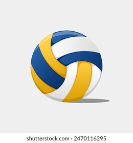 Ilustración vectorial gráfica de voleibol apta para contenido deportivo