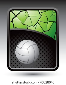 volleyball green cracked backdrop