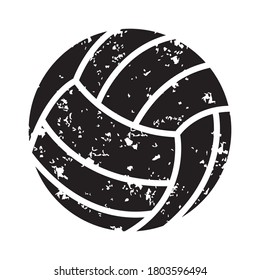 Volleyball grunge vector, silhouette of Volleyball