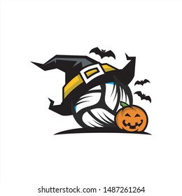  Volleyball Halloween Hat Logo 01