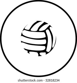 volleyball or handball ball symbol