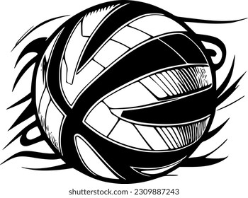 Volleyball - High Quality Vector Logo - Vector illustration ideal for T-shirt graphic