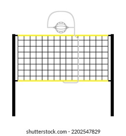 Volleyball hitting technique trainer vector illustration.