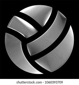 volleyball icon ball blend wireframe silhouette game