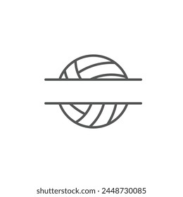 Volleyball icon, ball illustration, sport graphics, volleyball outline ball