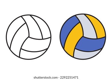 Volleyball icon. Ball line vector ilustration.