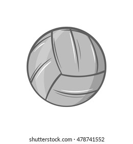 Volleyball icon in black monochrome style isolated on white background. Sport symbol. Vector illustration