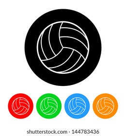 Volleyball Icon Glossy Button Icon Set Stock Vector (Royalty Free ...